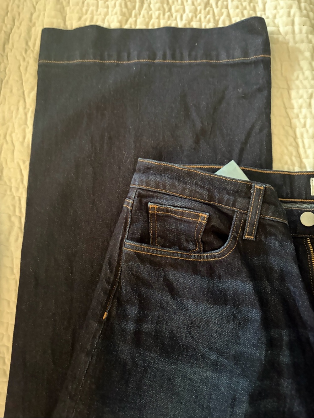 Joe's Jeans Dark Indigo Wide Leg High-Rise Jeans - Picture 12 of 15